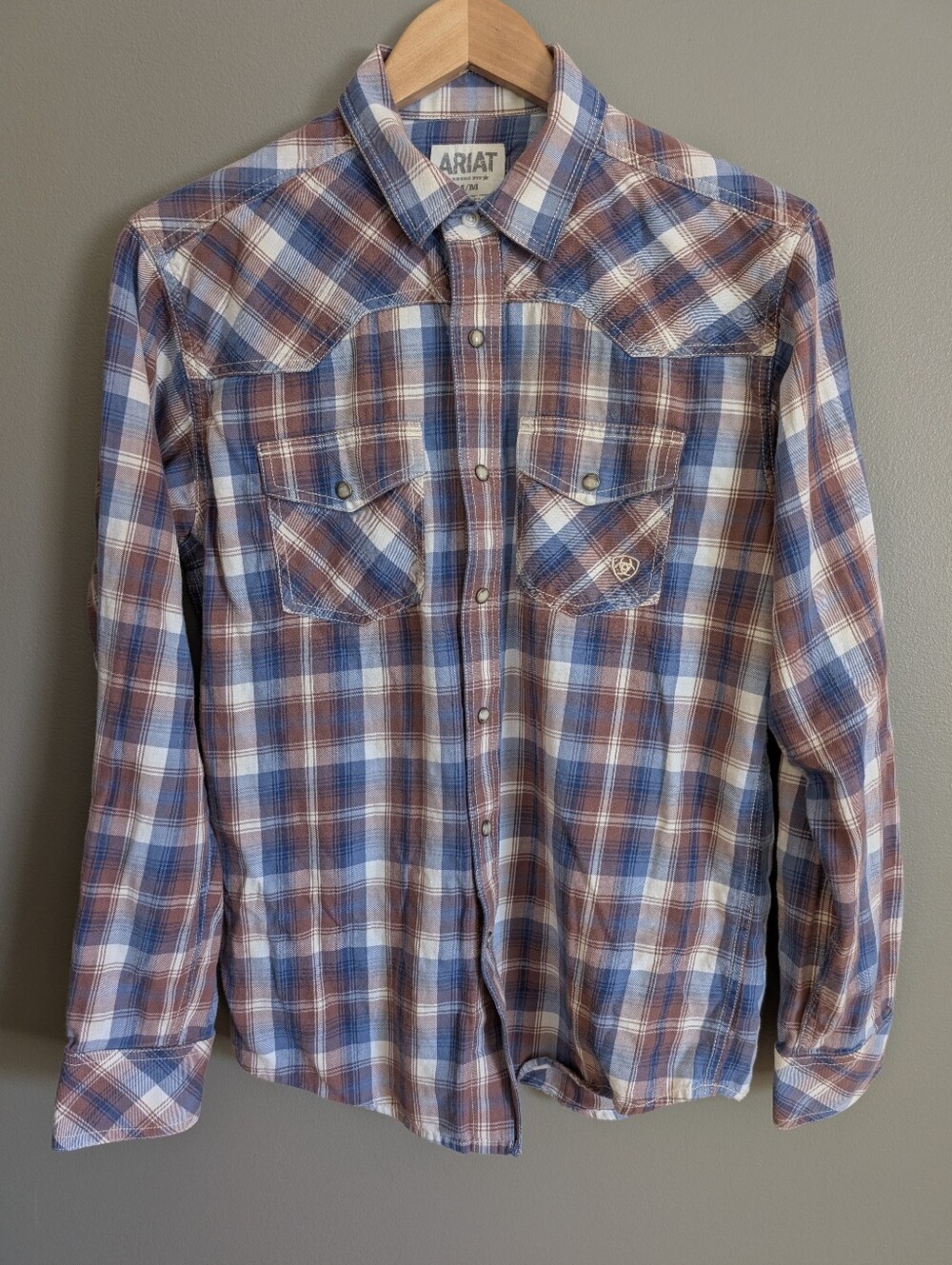 Ariat Retro Fit Pearl Snap Western Shirt Size Medium
